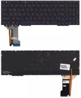 Клавиатура для ноутбука Asus GL553, GL553V, ZX553VD, ZX53V, ZX73, FX553VE, FX753VD, FX753VE черная, кнопки красные, с подсветкой