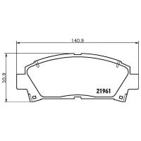 Колодки торм. для а/м Toyota Avensis (97-) диск. перед. (для а/м с диск. торм. на зад. оси) (PF 4353)