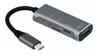 Хаб USB Type-C с кардридером USB 3.0 + Type-C + SD/microSD | ORIENT JK-329