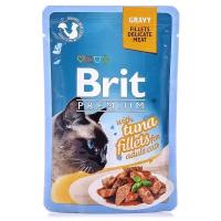 Влажный корм для кошек Brit Premium, беззерновой, с филе тунца (кусочки в соусе)