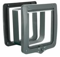 Дверца для кошек и собак Trixie 4-Way Flap Door, размер 20х22см., серый