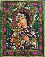 Богородица Федоровская #И-19А Хрустальные грани Набор для вышивания 30 х 41 см Вышивка бисером