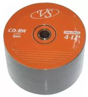 Диски CD-RW VS 700 Mb 4-12x, комплект 50 шт, Bulk