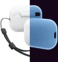 Чехол Elago Silicone case для Apple Airpods Pro 2 силиконовый с покрытием Soft-touch, с регулируемым шнурком на руку, светится в темноте