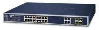 Управляемый коммутатор Planet WGSW-20160HP IPv6 Managed 16-Port 802.3at PoE Gigabit Ethernet Switch + 4-Port SFP (230W)