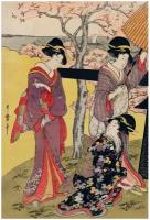 Постер / Плакат / Картина Цветение сакуры в Готеньяме 50х70 см в подарочном тубусе
