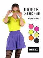 Шорты BEEEZ, размер L, фиолетовый