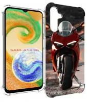 Чехол MyPads дукати мотоцикл для Samsung Galaxy A14 4G/ 5G задняя-панель-накладка-бампер