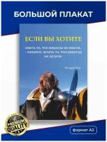 Мотивирующий Плакат Ричард Бах Формат А2, Мотивирующий постер