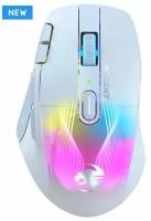 Мышь игровая с подсветкой беспроводная ROCCAT Kone XP Air с док-станцией белая