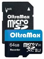 Карта памяти microSD 64 ГБ OltraMax Class 10 Recorder ( OM64GCSDXC10-U3-V30 )