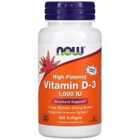 NOW Foods Vitamin D-3 1000 IU 360 гел. капсул