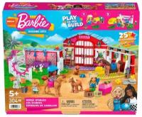 Набор с элементами конструктора Mega Construx Barbie HDJ87 Конный двор, 304 дет