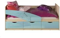 Детская кровать Дельфин 80х160, голубой