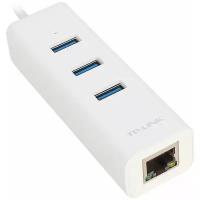 Сетевой адаптер TP-LINK UE330, USB 3.0, 1000 Мбит, 3 x USB 3.0, компактный, для ультрабуков и макбуков