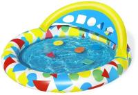 Бассейн надувной детский Splash & Learn, 120 x 117 x 46 см, с навесом 52378 Bestway