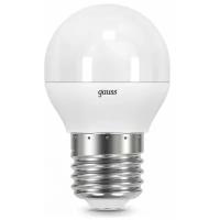 Лампа светодиодная gauss, LED Globe E27 9.5W 4100K E27, G45, 9.5Вт, 4100К