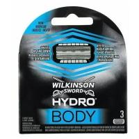 Schick Hydro BODY / Сменные кассеты ( двунаправленные лезвия) для бритвы 3 шт