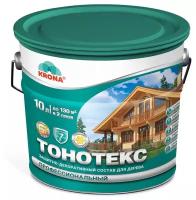 Пропитка-антисептик защитно-декоративная для древесины Тонотекс KRONA палисандр шоколад 10 л