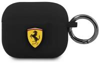 Ferrari для Airpods 3 чехол Silicone case with ring Black