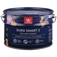 Tikkurila Euro Smart 2 интерьерная краска для стен и потолка (белая, глубокоматовая, база A, 9 л)