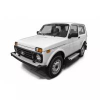 Пороги алюминиевые с площадкой "SILVER" (арт. F128AL.6004.1) LADA 4x4 Urban 3D 2016- н.в