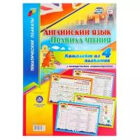 Комплект плакатов. Английский язык. Правила чтения. 4 плаката с методическим сопровождением. ФГОС