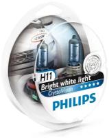 Лампа H11/W5W 12V PHILIPS CrystalVision PHILIPS-12362CVSM