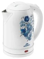 Чайник электрический добрыня DO-1214 2200 Вт, 2 л, белый/синий