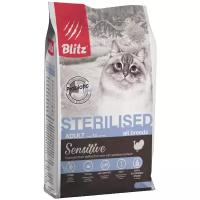 Blitz Sensitive Sterilised Cats сухой корм для стерилизованных кошек, с индейкой - 2 кг