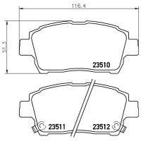 Колодки дисковые передние для toyota corolla 1.4/1.6 02 Nisshinbo NP1005