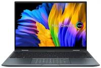 14" Ноутбук ASUS Zenbook 14 Flip UP5401EA-KN015T 2880x1800, Intel Core i7 1165G7 2.8 ГГц, RAM 16 ГБ, SSD 512 ГБ, Intel Iris Xe Graphics, Windows 10 Home, 90NB0V41-M00420, серый