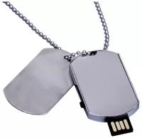 Флешка Армейский жетон в подарок для военного (16 Гб / GB USB 2.0 Серебристый Armi)