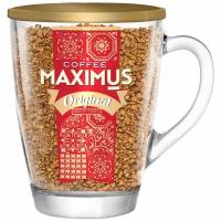 Кофе сублимированный Maximus / Максимус в стеклянной кружке "Original", 70 г