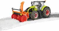 Трактор BRUDER Claas Axion 950 c цепями и снегоочистителем 03-017