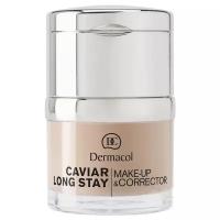 Dermacol Caviar Long-Stay Make-UP & Corrector - долгостойкая тональная основа и совершенствующий консилер 2 в 1, тон 3