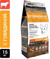 Probalance д/собак Adult Immuno Protection, с говядиной, мешок 15 кг