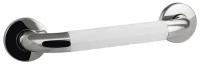 Поручень BRIMIX - ручка прямой, универсальный из нержавеющей стали хромированный с белыми вставками