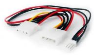 Кабель питания для вентилятора Cablexpert CC-PSU-5, Molex (папа) - Molex (мама) + 3 pin, 15 см