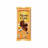 Шоколад ALPEN GOLD (альпен голд) "Тропический кокос" молочный начинка кусочки манго, ананаса, маракуйи, воздушного риса 80 г