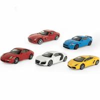 Набор WELLY 1:43 Lamborghini Gallardo Porsche 911 Audi R8 Mercedes-Benz SLS Jaguar XK 5 шт