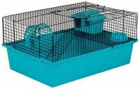 Клетка для мелких грызунов Eco Терри 1 с этажом укомплектованная бирюзовая 37 х 26 х 18 см (1 шт)