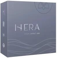 Цветные контактные линзы Hera Emotion 2 линзы R 8.6 SPH -2.00 aqua (аква), квартальные