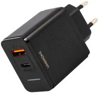 Зарядное устройство сетевое UNBRÖKE UN-1 USB + Type-C Power Delivery 18W + Quick Charge 3.0 Led индикатор зарядки черный