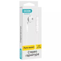 Наушники-вкладыши с микрофоном Oxion Standard "HS230WH", 1м, белый, 3 шт