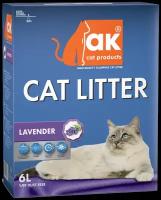 AK Cat Lavander Комкующийся наполнитель с ароматом Лаванды 6л