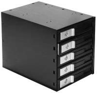 EXEGATE Контейнер для HDD EX264646RUS Корзина для HDD HS535-01 универсальная, на 5 3,5" SATA SAS HDD, занимает 3 5,25" отсека