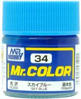 Mr.Color Краска эмалевая цвет Небесно-Голубой глянцевый, 10мл