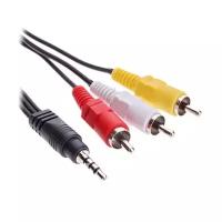 Кабель Cablexpert 3RCA - mini jack 3.5мм (CCA-4P2R), 2 м, черный