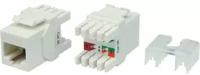 Вставка Keystone Jack RJ-45(8P8C) Hyperline категория 5e, тип 180 градусов, белая